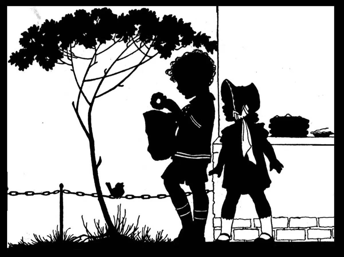 黑白童趣剪紙(26張)，西方剪影作品欣賞