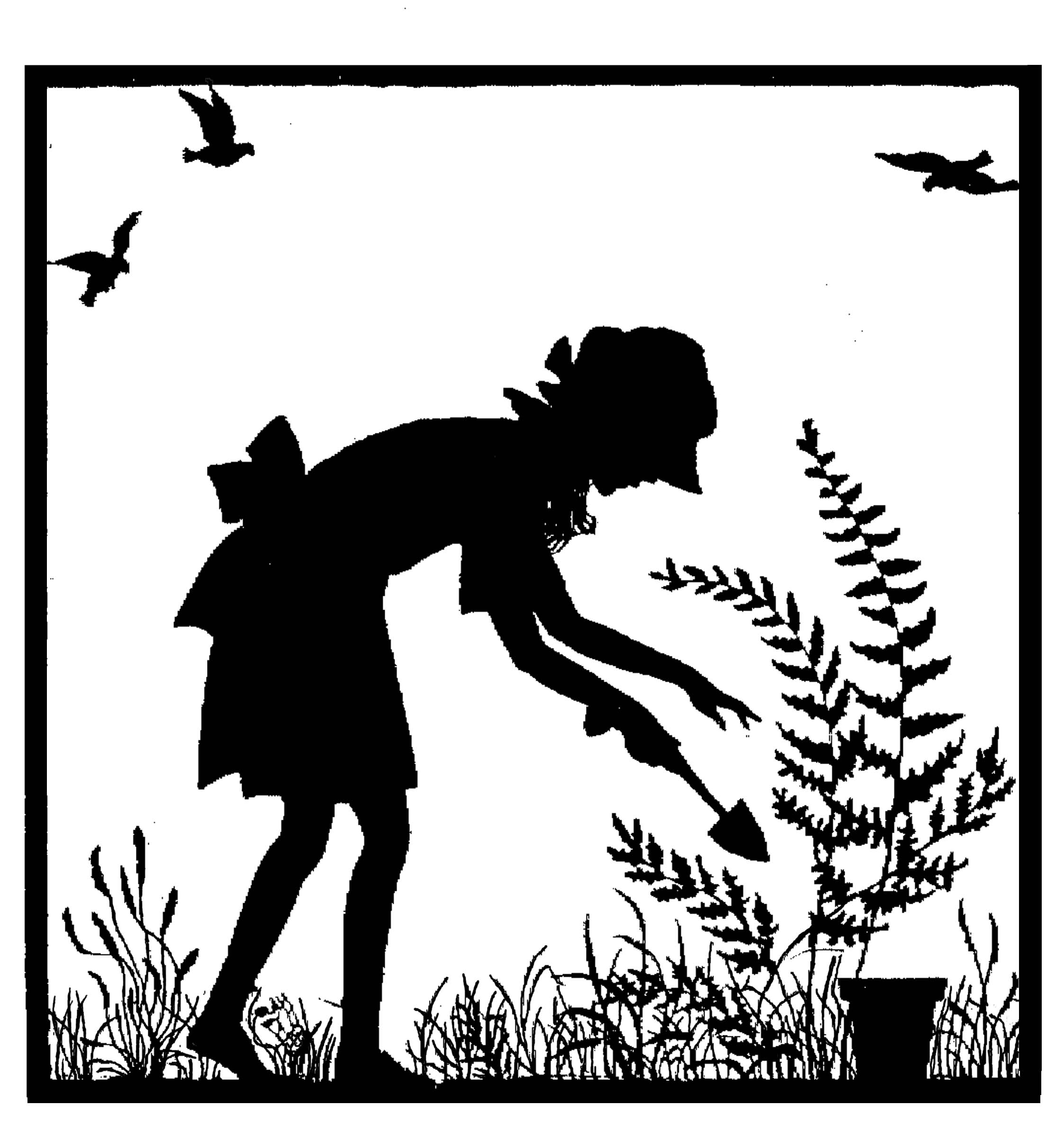 黑白童趣剪紙(26張)，西方剪影作品欣賞