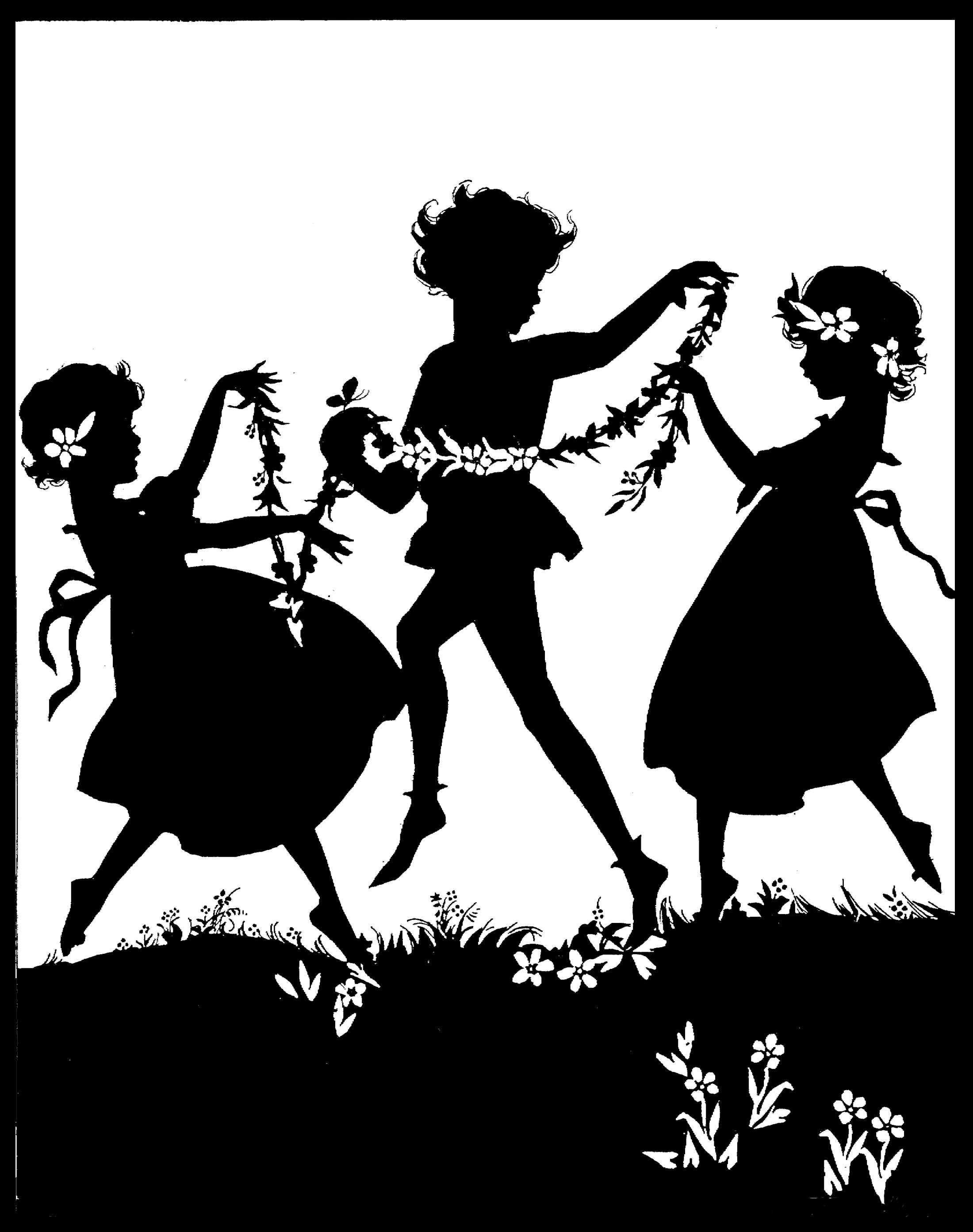 黑白童趣剪紙(26張)，西方剪影作品欣賞