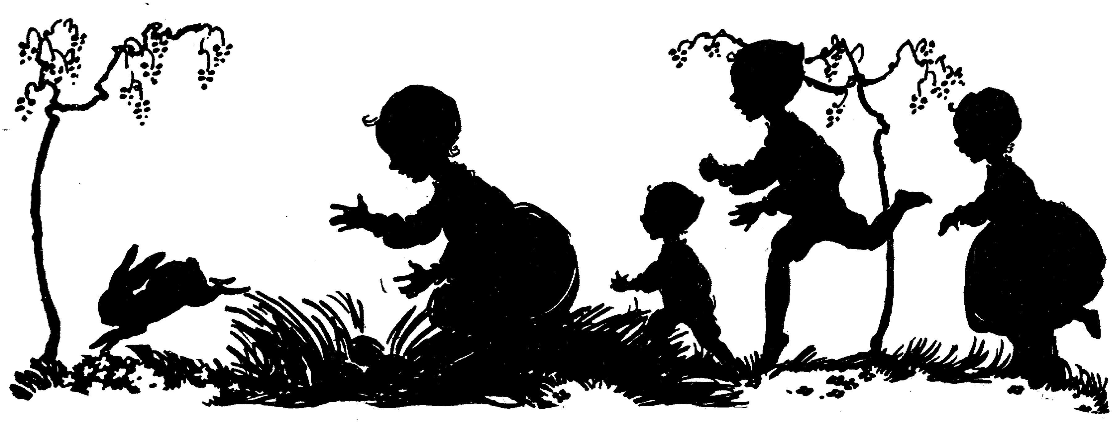 黑白童趣剪紙(26張)，西方剪影作品欣賞