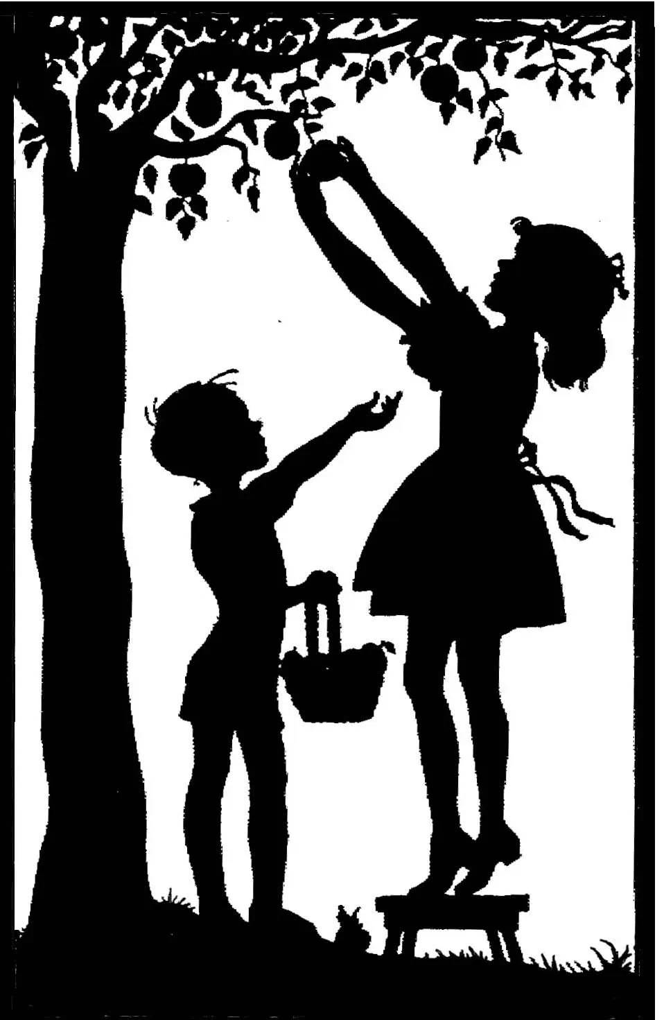 黑白童趣剪紙(26張)，西方剪影作品欣賞