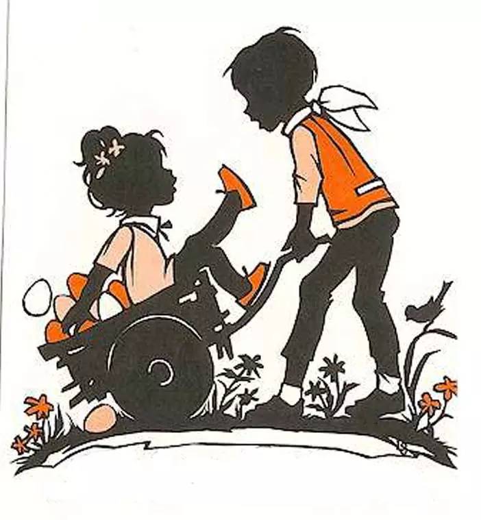 黑白童趣剪紙(26張)，西方剪影作品欣賞