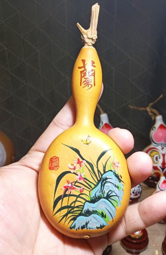 手繪梅蘭菊竹葫蘆，彩繪葫蘆驚艷眾人