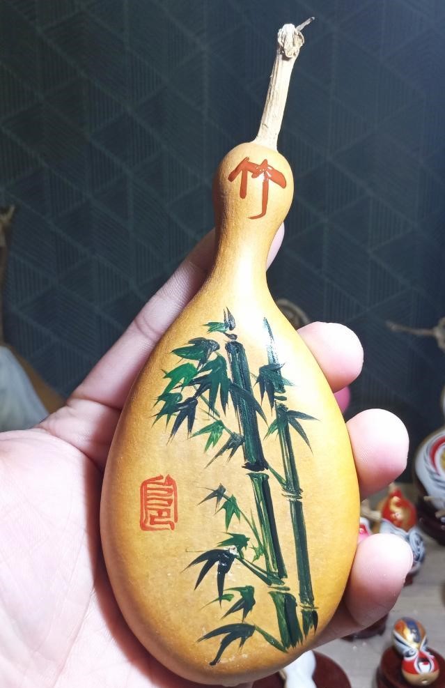 手繪梅蘭菊竹葫蘆，彩繪葫蘆驚艷眾人