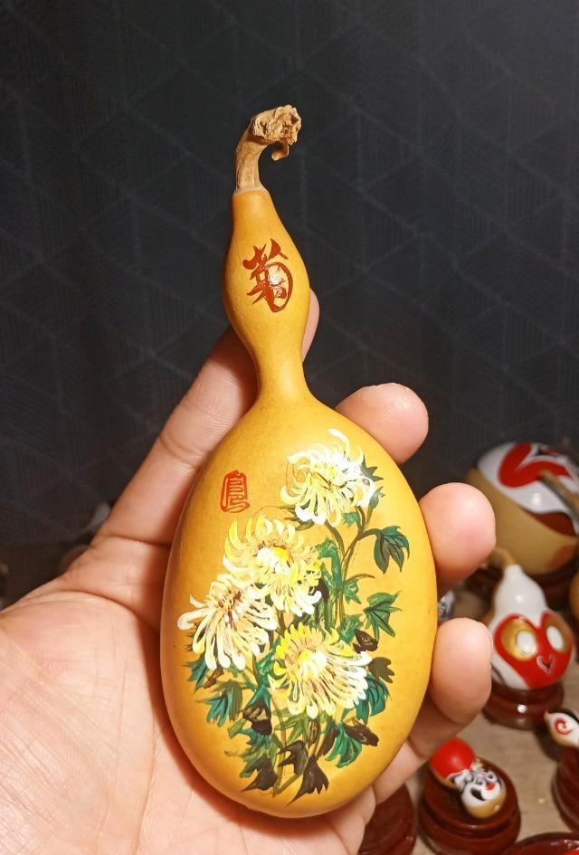 手繪梅蘭菊竹葫蘆，彩繪葫蘆驚艷眾人