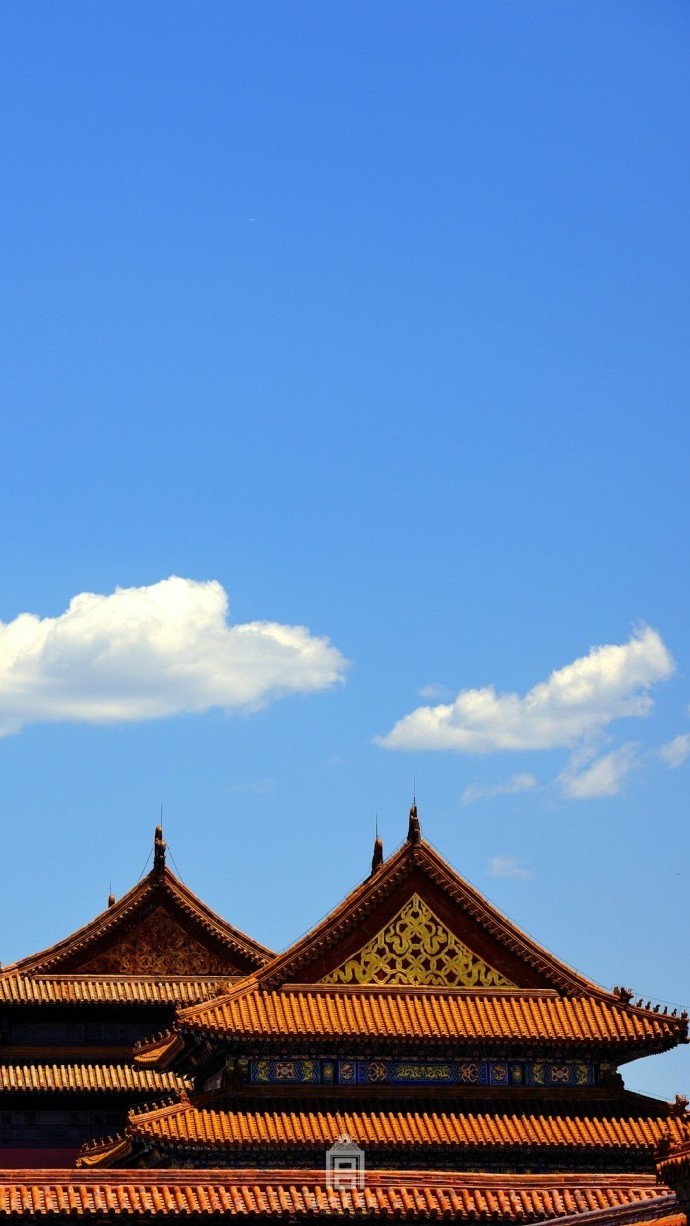 超美故宮古建筑圖片，紫禁之巔白云無盡