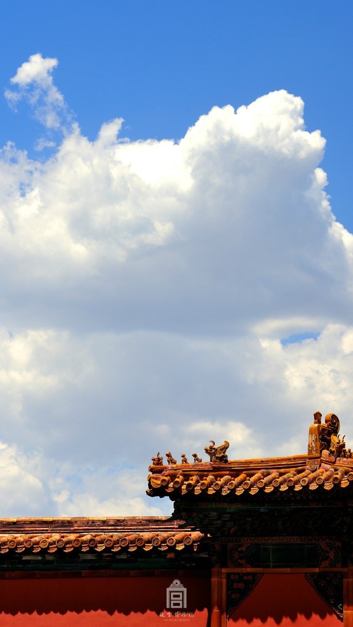 超美故宮古建筑圖片，紫禁之巔白云無盡