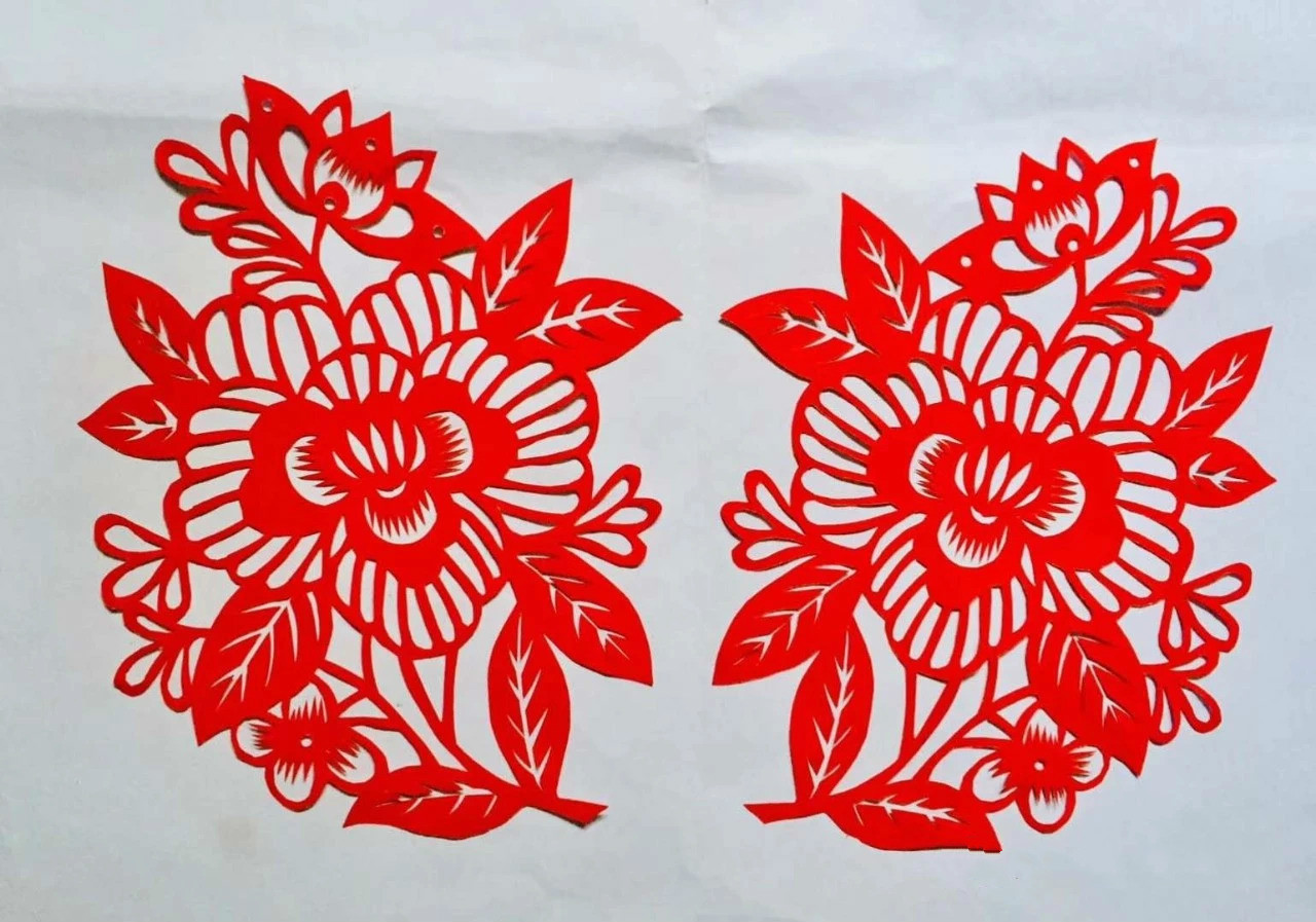 信手剪花花燦爛(20張)，張彬老師剪紙作品