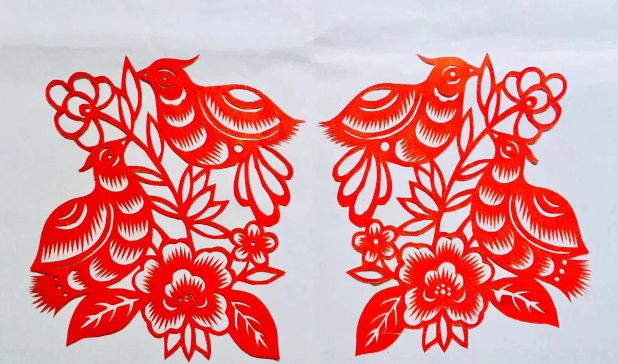 信手剪花花燦爛(20張)，張彬老師剪紙作品