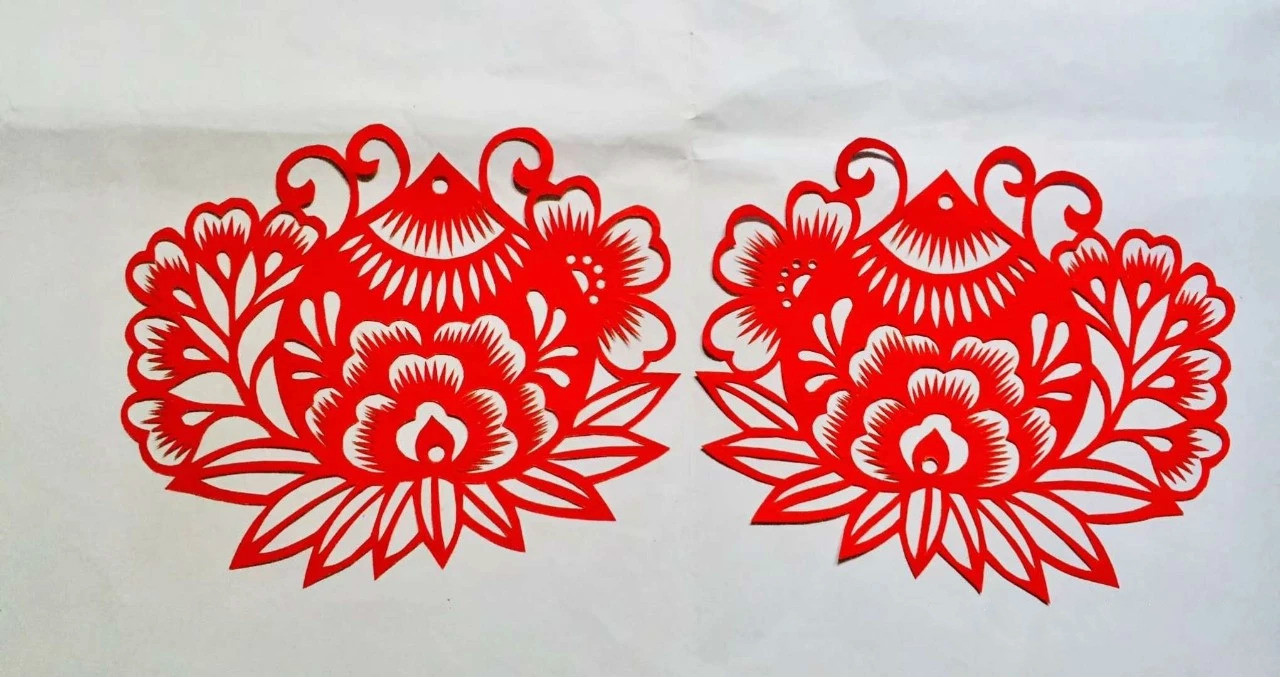 信手剪花花燦爛(20張)，張彬老師剪紙作品