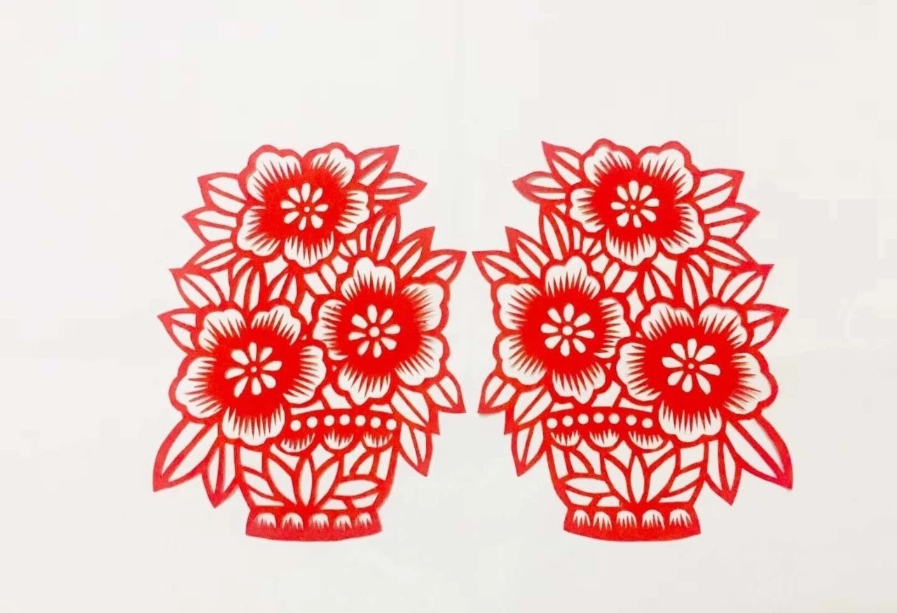 信手剪花花燦爛(20張)，張彬老師剪紙作品