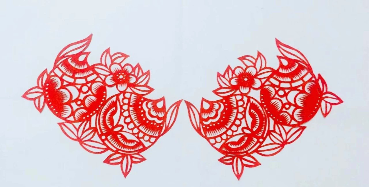 信手剪花花燦爛(20張)，張彬老師剪紙作品