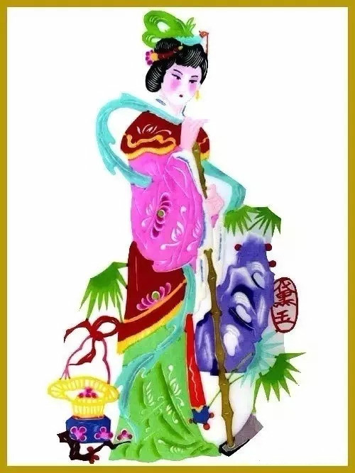 美女染色剪紙作品欣賞，色彩斑斕的剪紙藝術(shù)