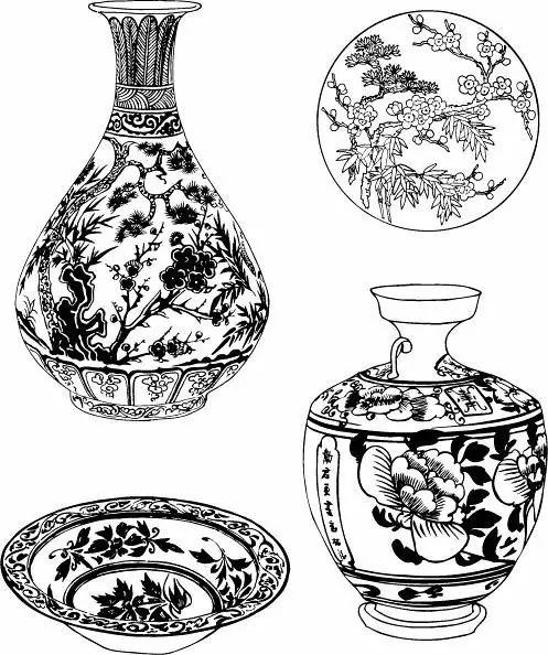 青花瓷素材圖案欣賞，中國傳統(tǒng)藝術就是這么美