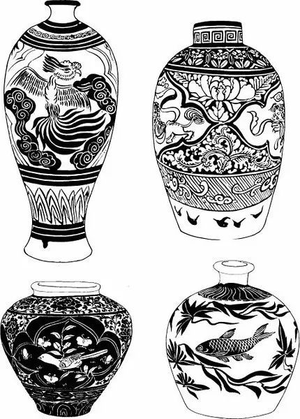 青花瓷素材圖案欣賞，中國傳統(tǒng)藝術就是這么美