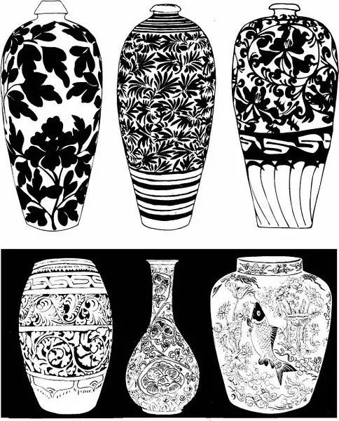 青花瓷素材圖案欣賞，中國傳統(tǒng)藝術就是這么美