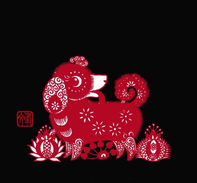 百狗圖剪紙系列(32張)，曹文峰剪紙作品欣賞