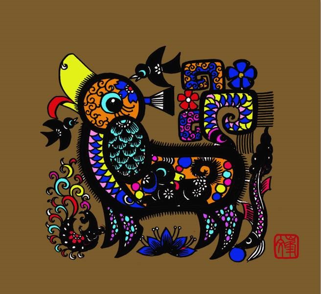 百狗圖剪紙系列(32張)，曹文峰剪紙作品欣賞