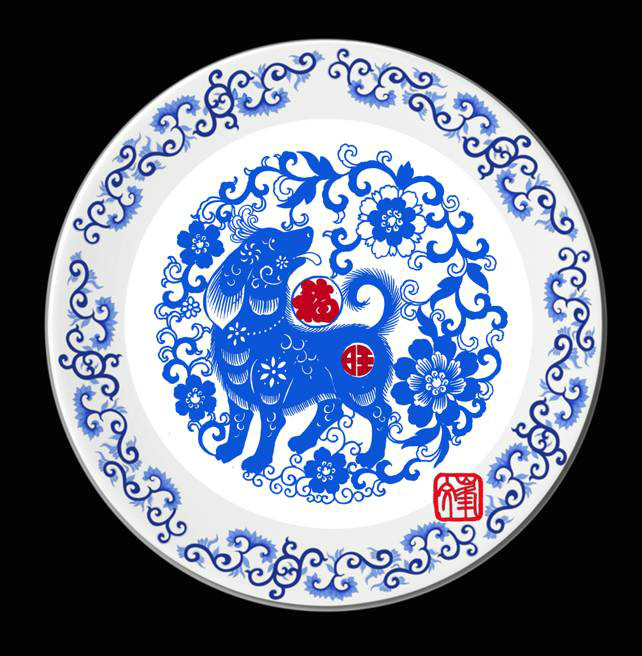 百狗圖剪紙系列(32張)，曹文峰剪紙作品欣賞