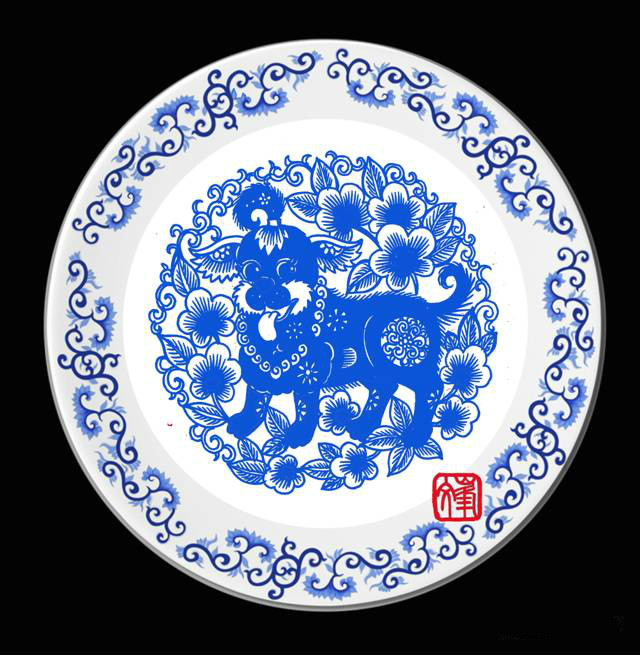 百狗圖剪紙系列(32張)，曹文峰剪紙作品欣賞