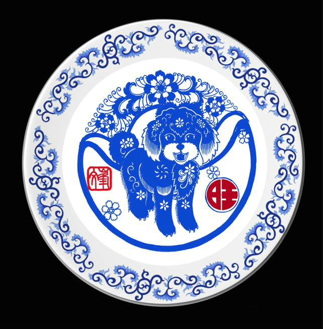 百狗圖剪紙系列(32張)，曹文峰剪紙作品欣賞