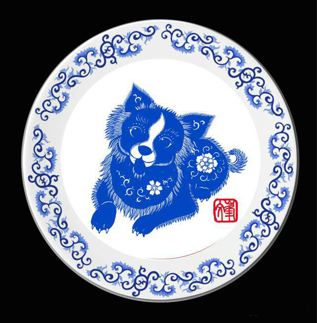 百狗圖剪紙系列(32張)，曹文峰剪紙作品欣賞