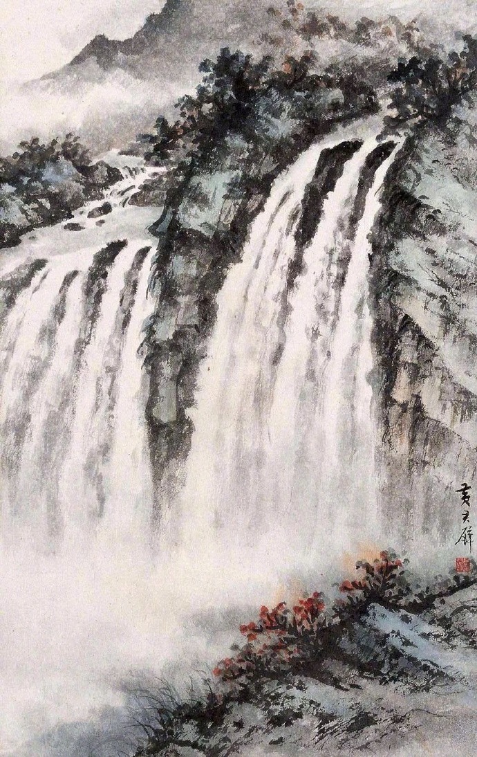 國(guó)畫山水圖集(41張)，高清國(guó)畫圖片欣賞