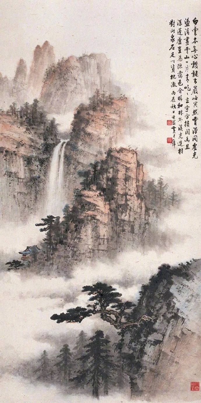 國(guó)畫山水圖集(41張)，高清國(guó)畫圖片欣賞