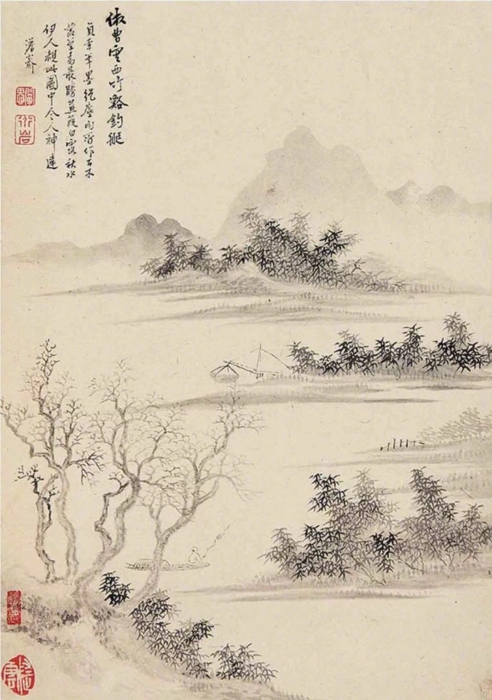 國(guó)畫山水圖集(41張)，高清國(guó)畫圖片欣賞