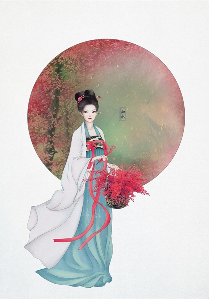 24節(jié)氣古風(fēng)手機(jī)壁紙圖片，超美的女子古風(fēng)圖片