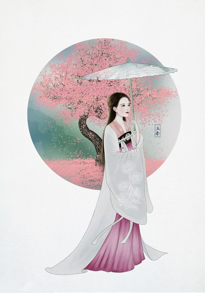 24節(jié)氣古風(fēng)手機(jī)壁紙圖片，超美的女子古風(fēng)圖片