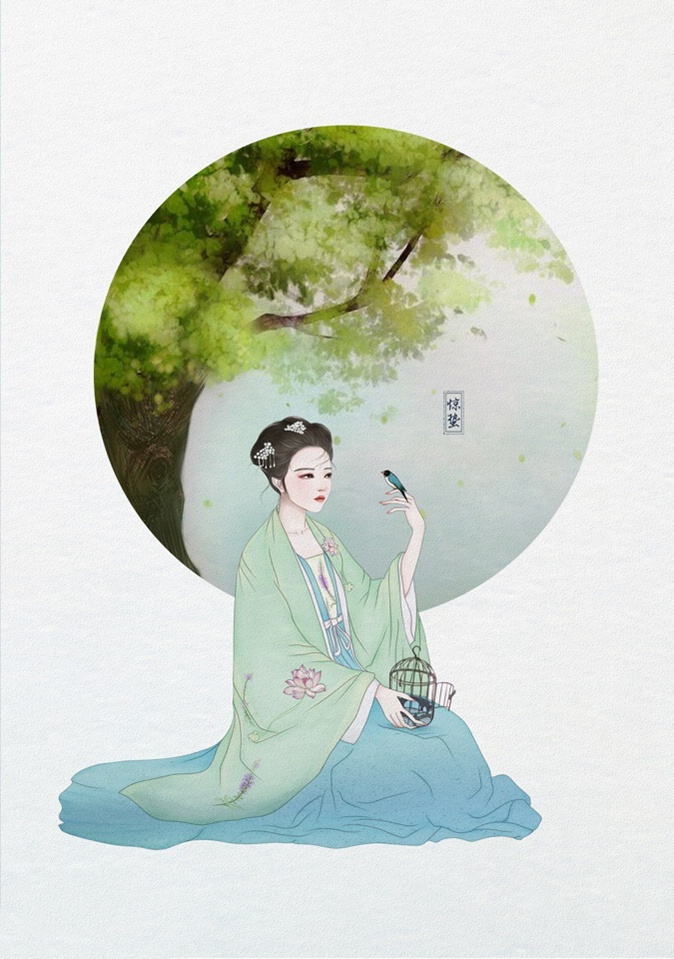 24節(jié)氣古風(fēng)手機(jī)壁紙圖片，超美的女子古風(fēng)圖片