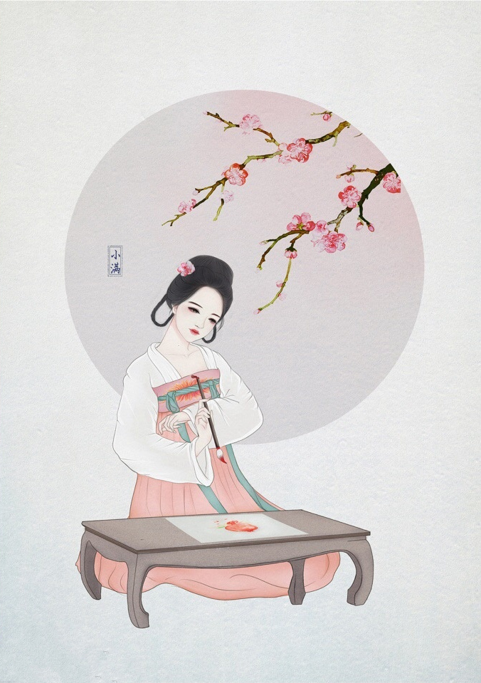 24節(jié)氣古風(fēng)手機(jī)壁紙圖片，超美的女子古風(fēng)圖片