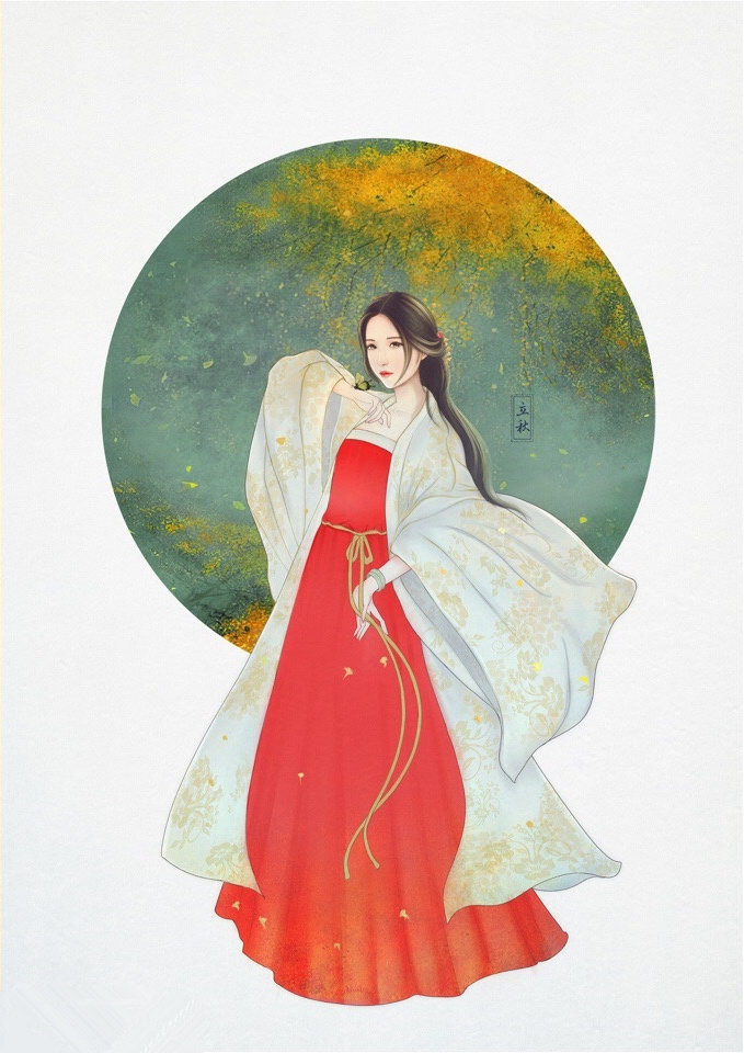 24節(jié)氣古風(fēng)手機(jī)壁紙圖片，超美的女子古風(fēng)圖片