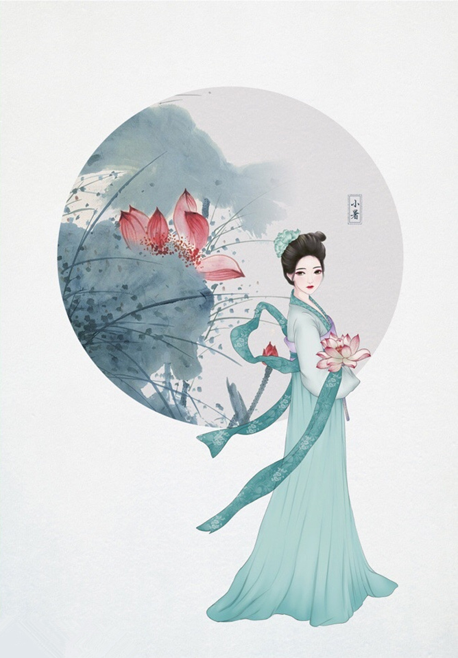 24節(jié)氣古風(fēng)手機(jī)壁紙圖片，超美的女子古風(fēng)圖片