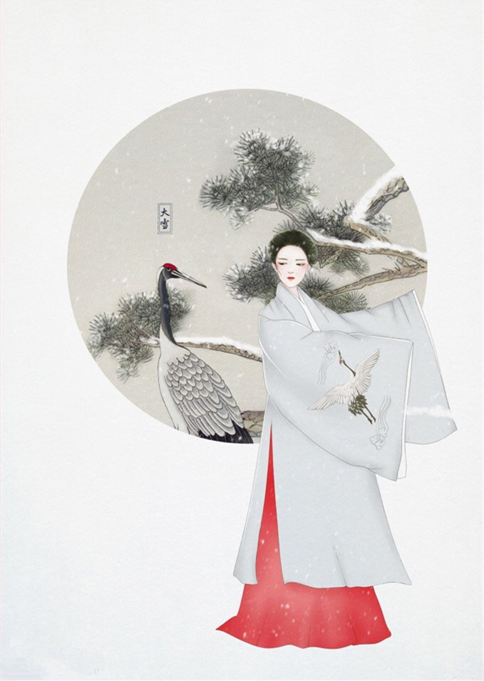 24節(jié)氣古風(fēng)手機(jī)壁紙圖片，超美的女子古風(fēng)圖片