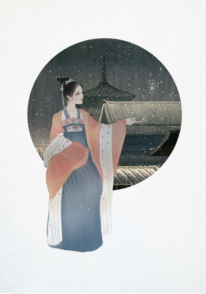 24節(jié)氣古風(fēng)手機(jī)壁紙圖片，超美的女子古風(fēng)圖片