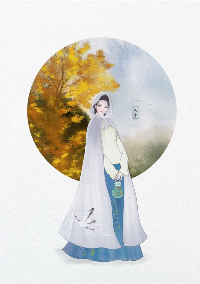 24節(jié)氣古風(fēng)手機(jī)壁紙圖片，超美的女子古風(fēng)圖片