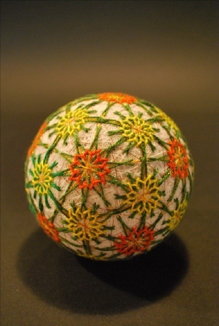 精美的手工手鞠球工藝品，絲線纏繞的藝術(shù)品！