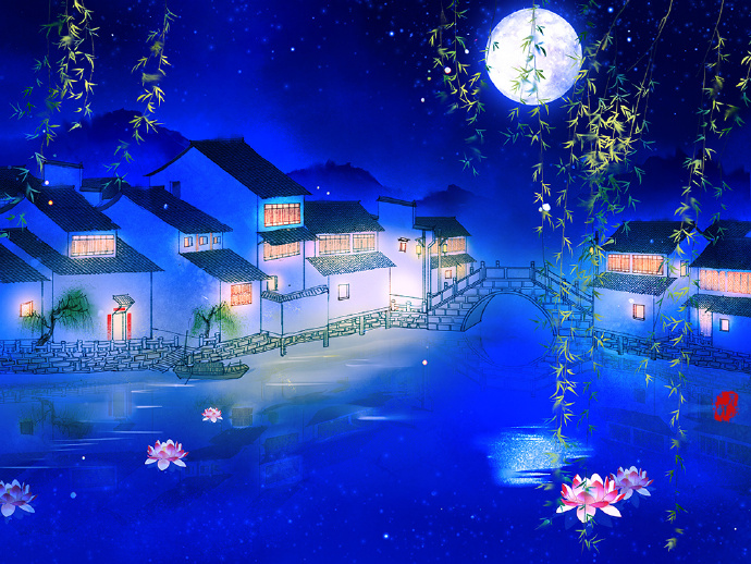 花香滿溢的古風(fēng)圖片，春天意境的唯美古風(fēng)圖片