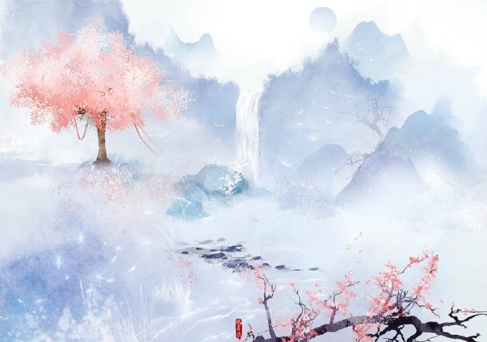 花香滿溢的古風(fēng)圖片，春天意境的唯美古風(fēng)圖片