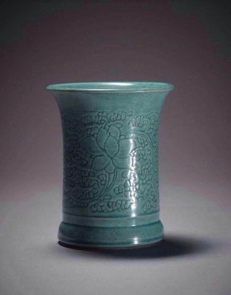 清康熙孔雀藍(lán)釉瓷器