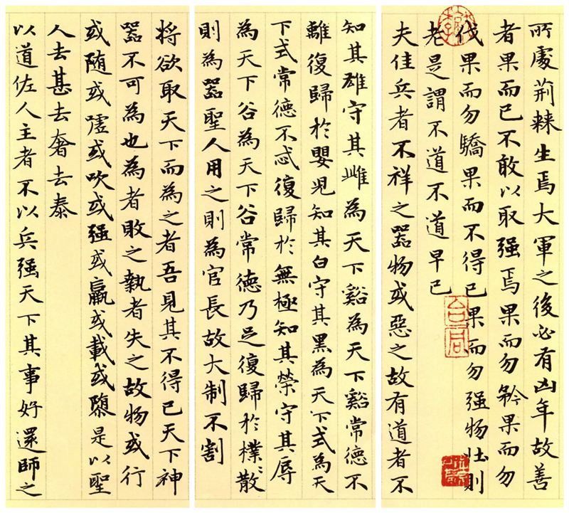 楷書四大家之趙孟頫《道德經(jīng)》(節(jié)選)欣賞