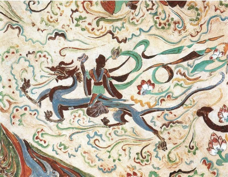 敦煌莫高窟石壁彩繪壁畫(huà)