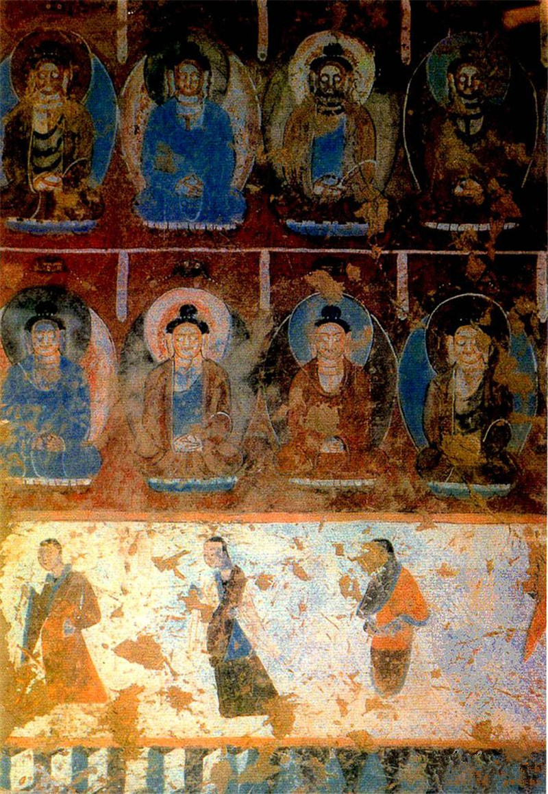 敦煌莫高窟石壁彩繪壁畫