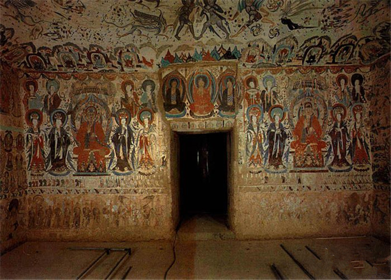 敦煌莫高窟石壁彩繪壁畫