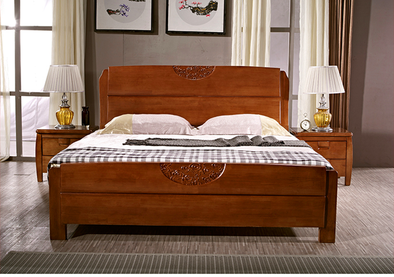 1.8米實(shí)木中式古典雙人床