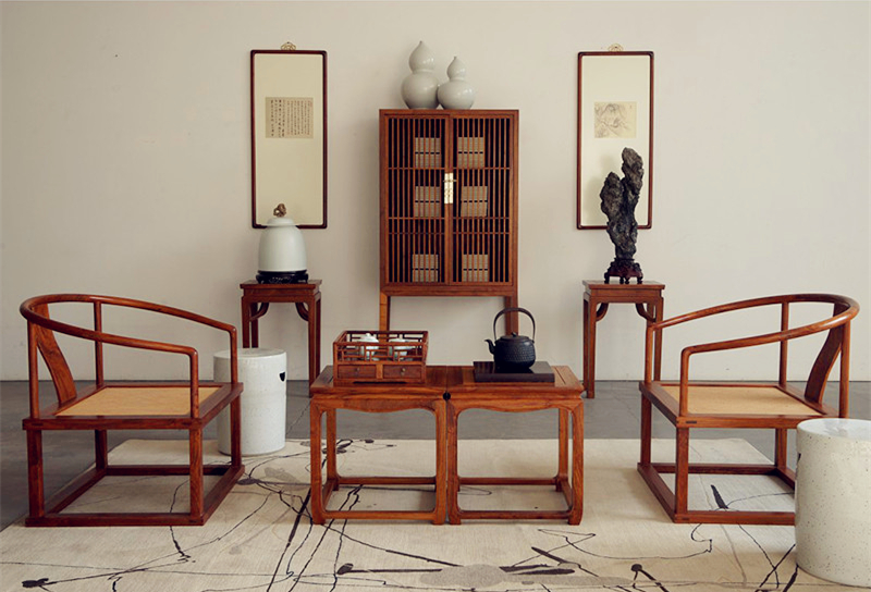 新中式古典實(shí)木矮書柜