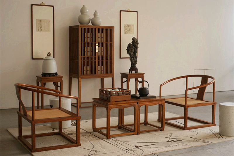 新中式古典實(shí)木矮書柜