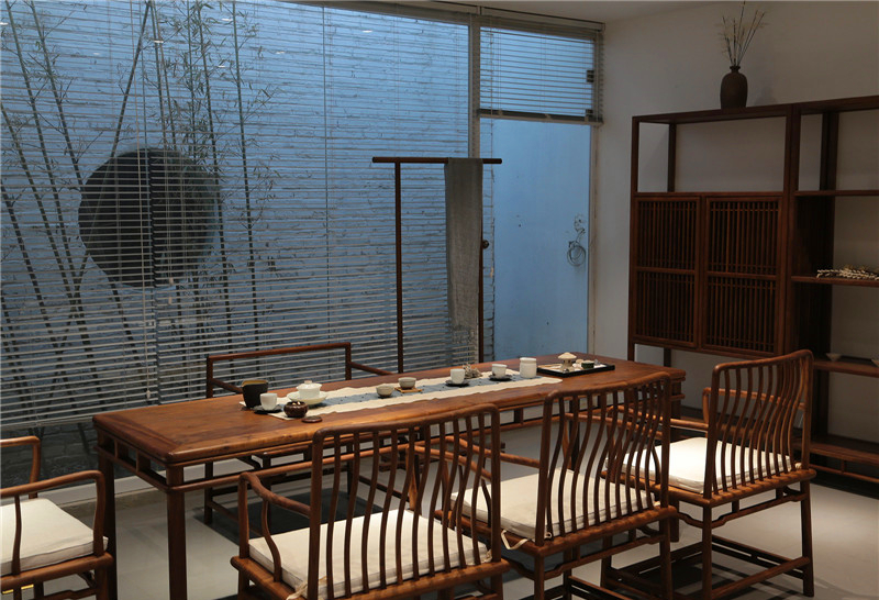 禪意實木新中式茶桌椅榆木組合